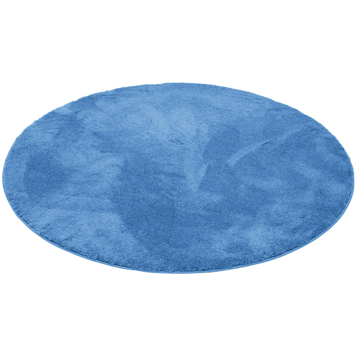 HOCHFLOR SUPER SOFT TEPPICH SILKY RUND - Blau, Textil (160/160cm) - Pergamon