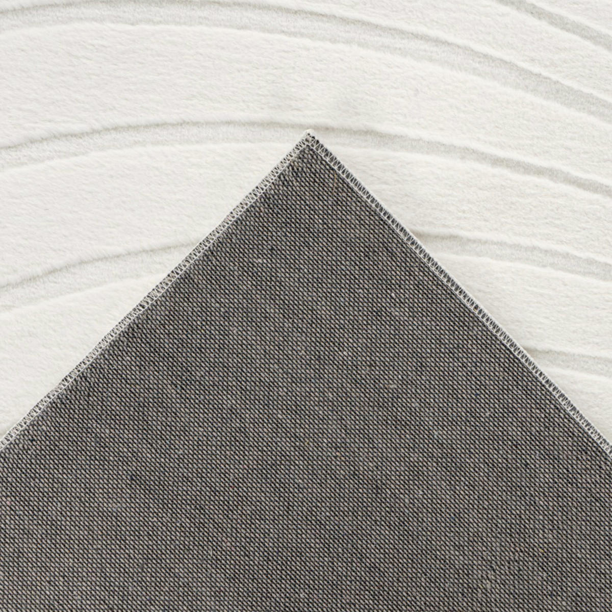 KURZFLOR-TEPPICH Waves 503 Weiß 160x230 cm - Weiß, Textil (160/230cm) - carpet city