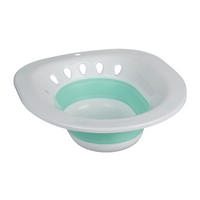 BIDET Biela Tyrkysová skladací do WC 12 x 36 x 39 cm - biela, plast (36/12/39cm) - Relaxdays