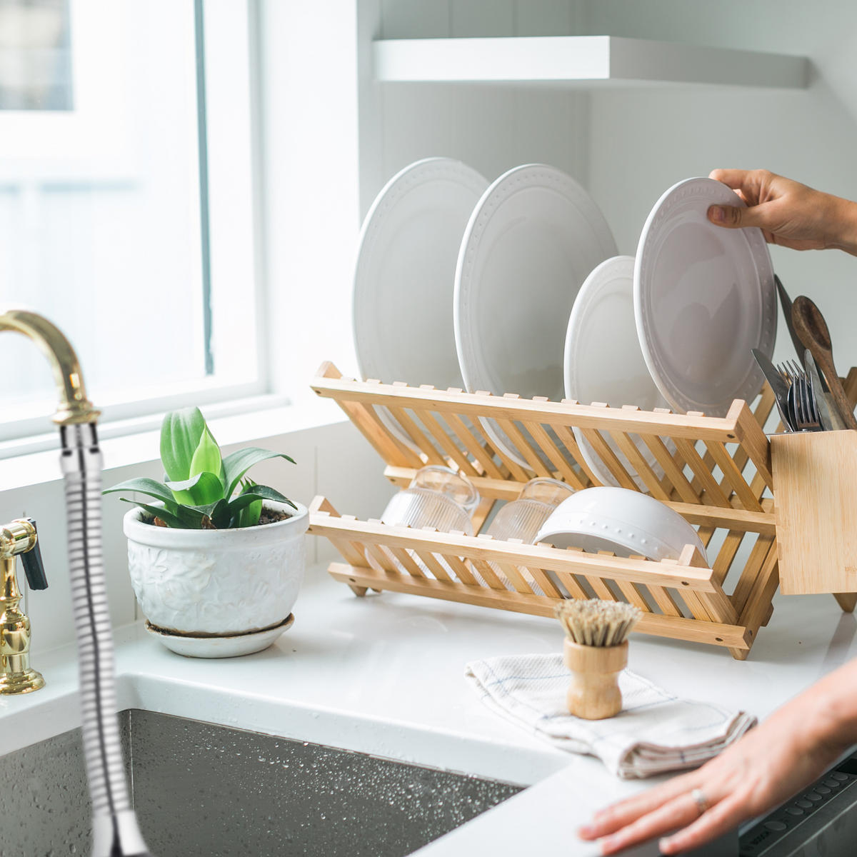 ROZŠÍRENIE kohútika - strieborná, kov/plast (3.5/30/3.5cm) - Relaxdays