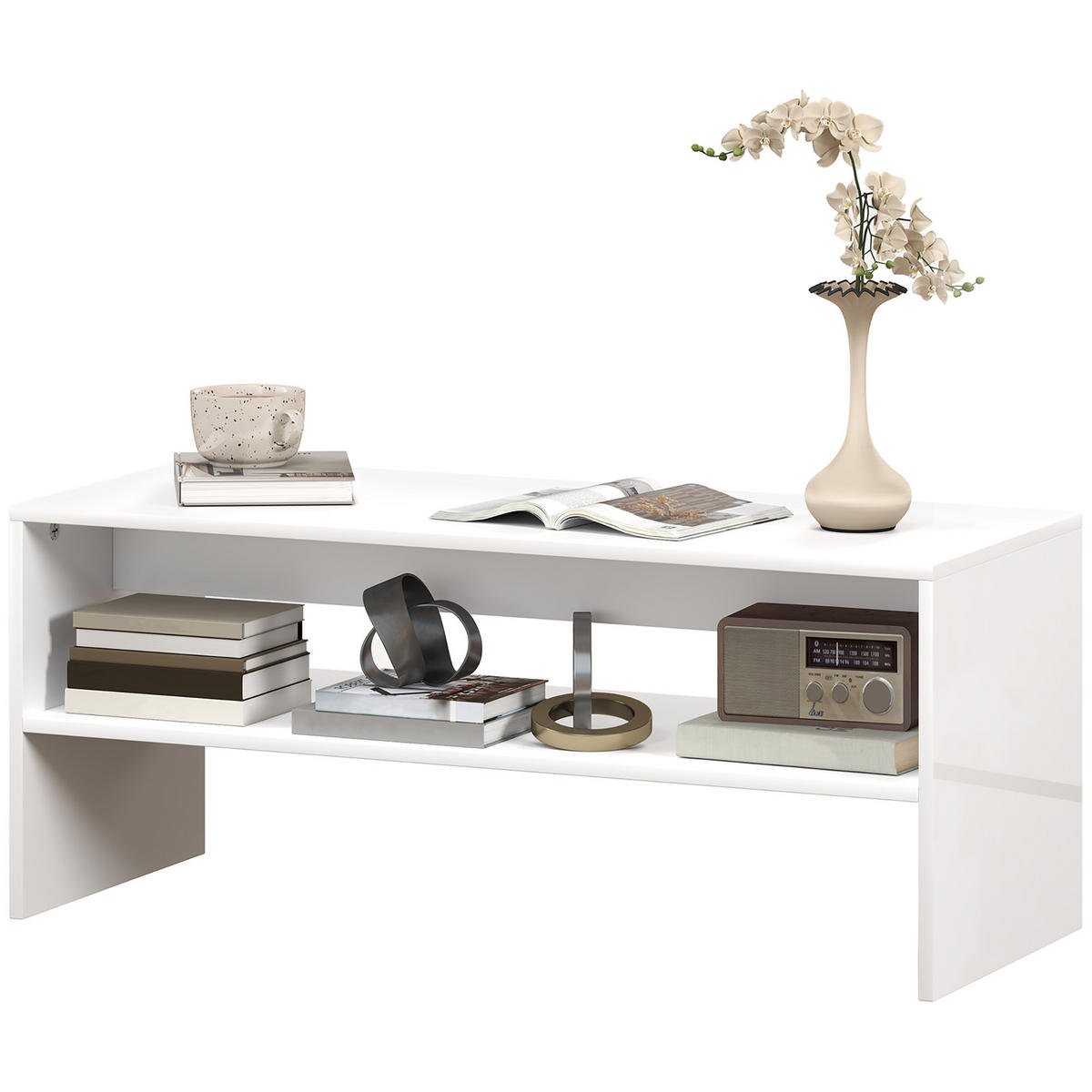 COUCHTISCH Weiß 1 Stück - Weiß, Kunststoff (100/40/41.5cm) - GiPP