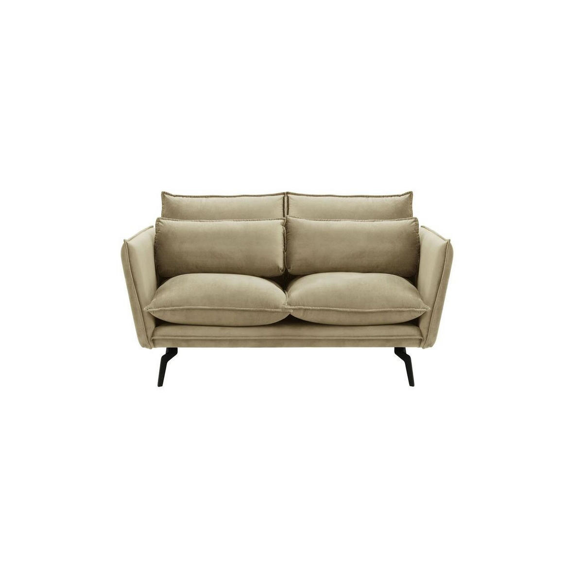 ZWEISITZER-SOFA Layla-Velluto 3 - Beige, Holz/Textil (171/95/98cm)