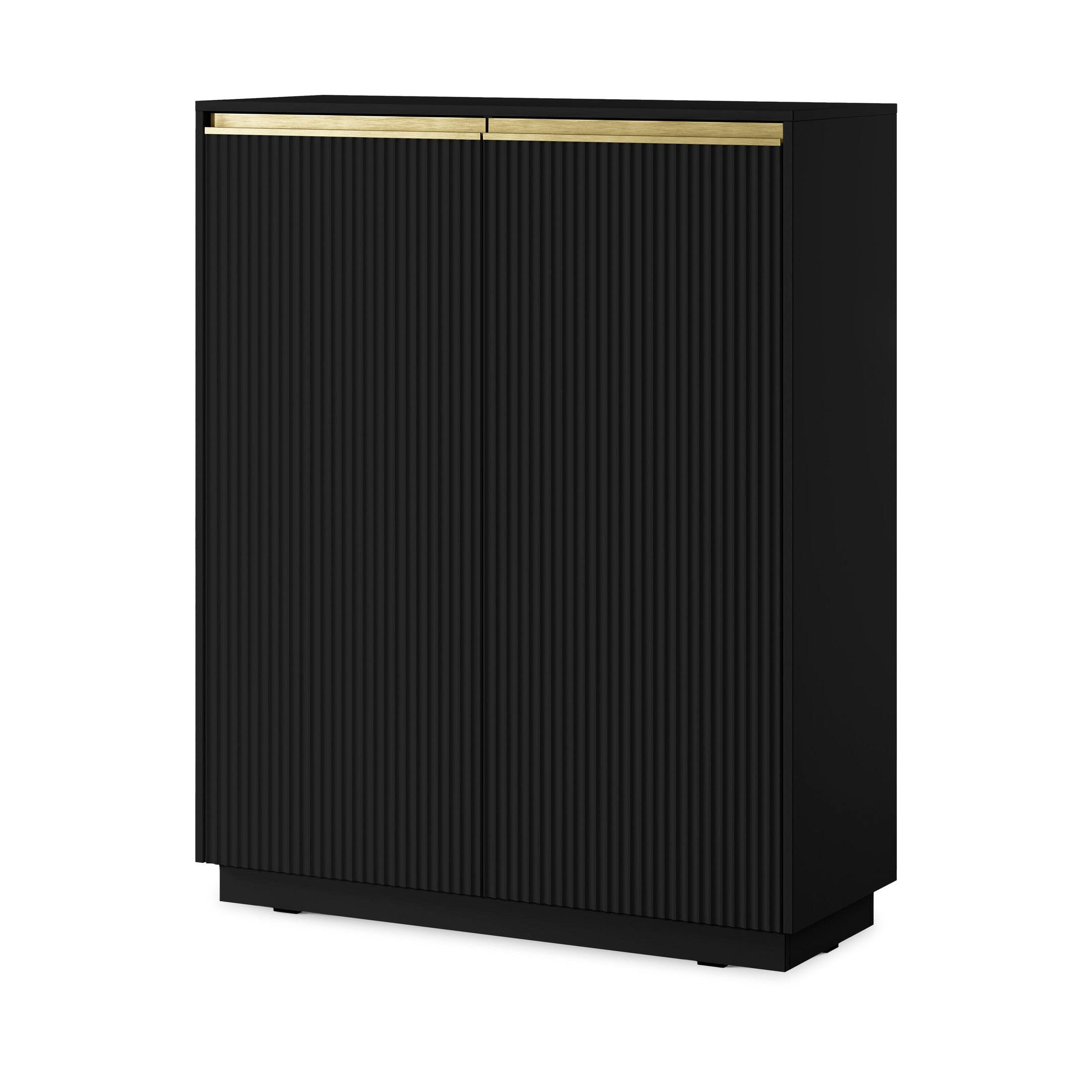 Pillovely Kommode Schwarz 103.5x127x39 cm