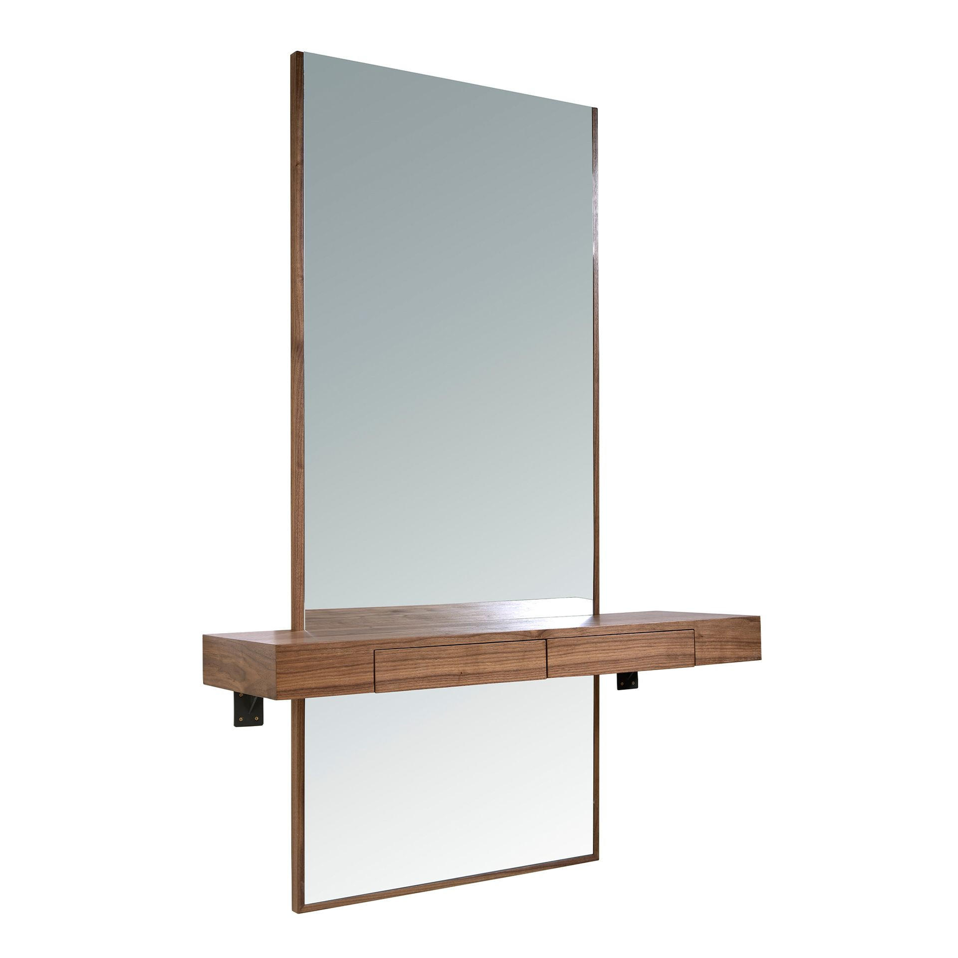 WANDSPIEGEL Wandspiegel Rechteckig Walnuss 120/35/180 cm - Walnussfarben, Holz (35/120/180cm) - ANGEL CERDA