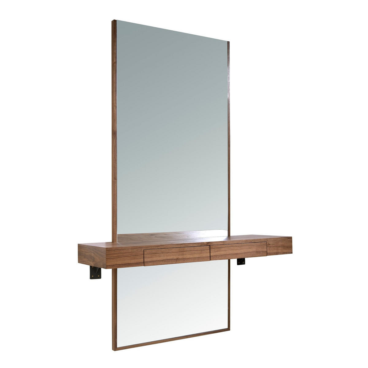 WANDSPIEGEL Wandspiegel Rechteckig Walnuss 120/35/180 cm - Walnussfarben, Holz (35/120/180cm) - ANGEL CERDA