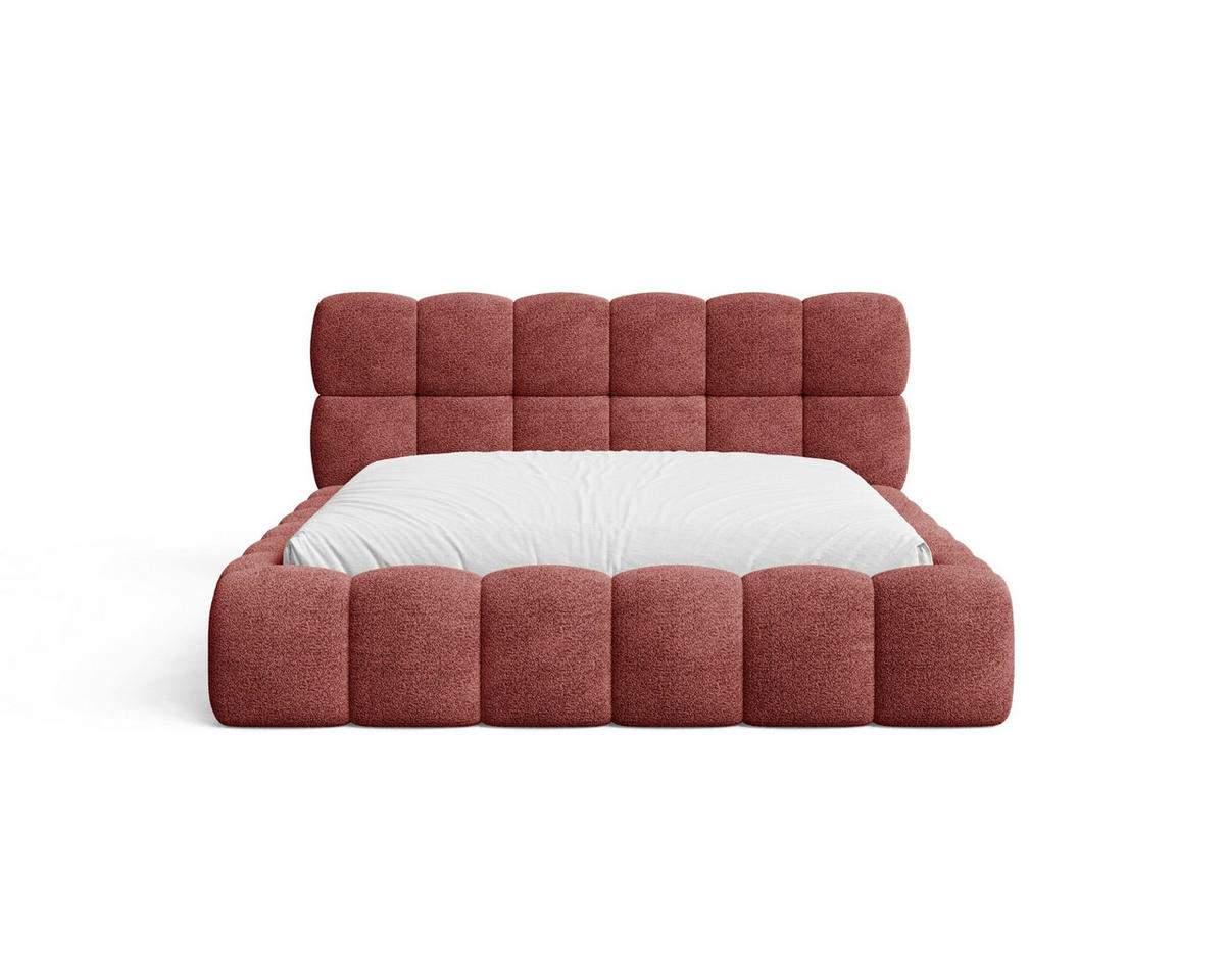 POLSTERBETT - Bett 19 - 140x200 - Rot (Arena 08) - Rot, Holzwerkstoff/Textil (140/200cm) - Möblo