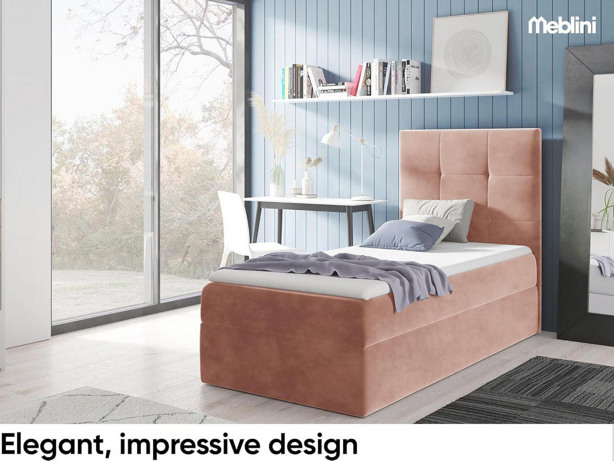 KINDERBETT MINO 2 - Pink, Holzwerkstoff (84/208cm) - Meblini