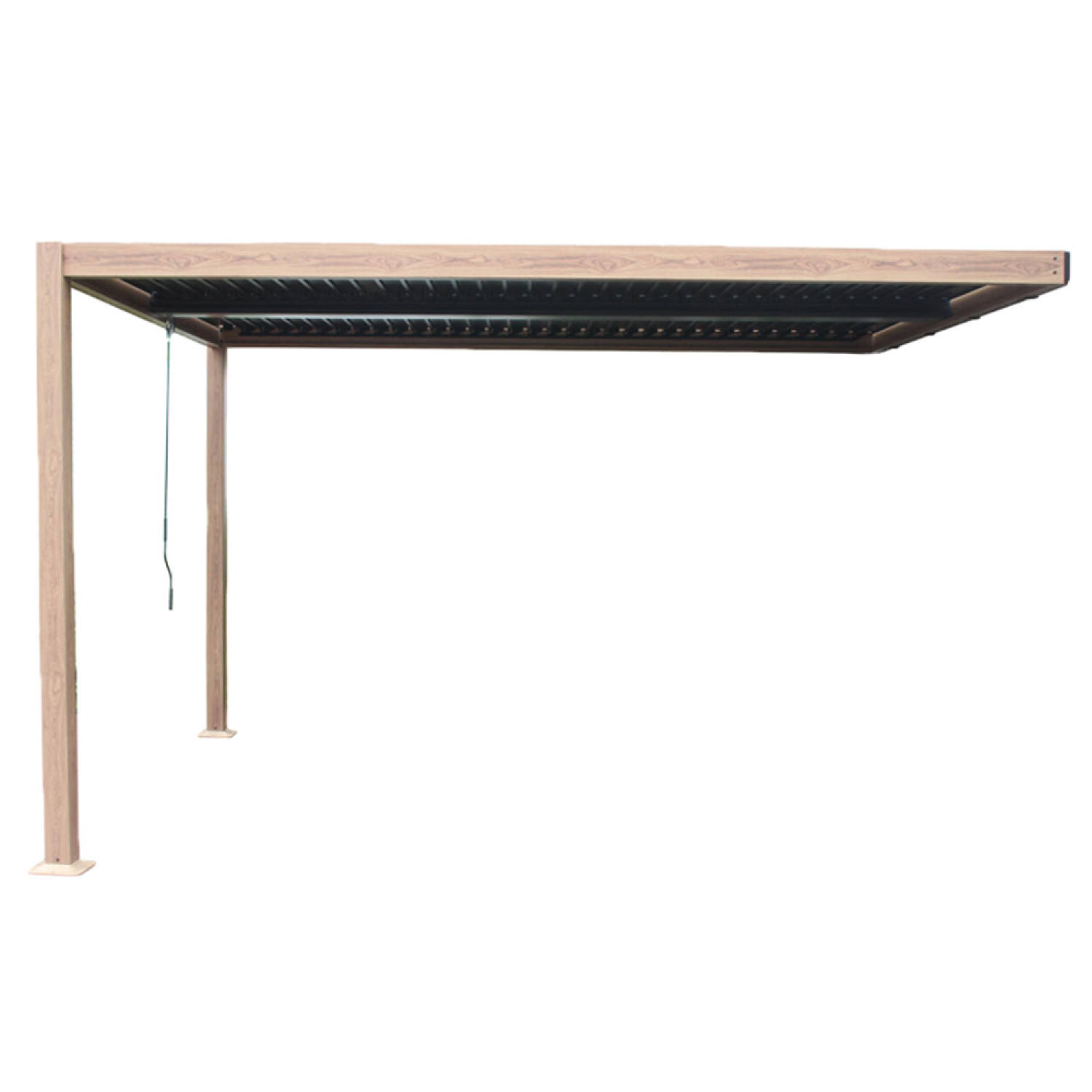 PERGOLA Sifnos Braun Bioklimatisch aus Aluminium 4 x 3 m - Braun, Metall (290/230/390cm) - Concept Usine