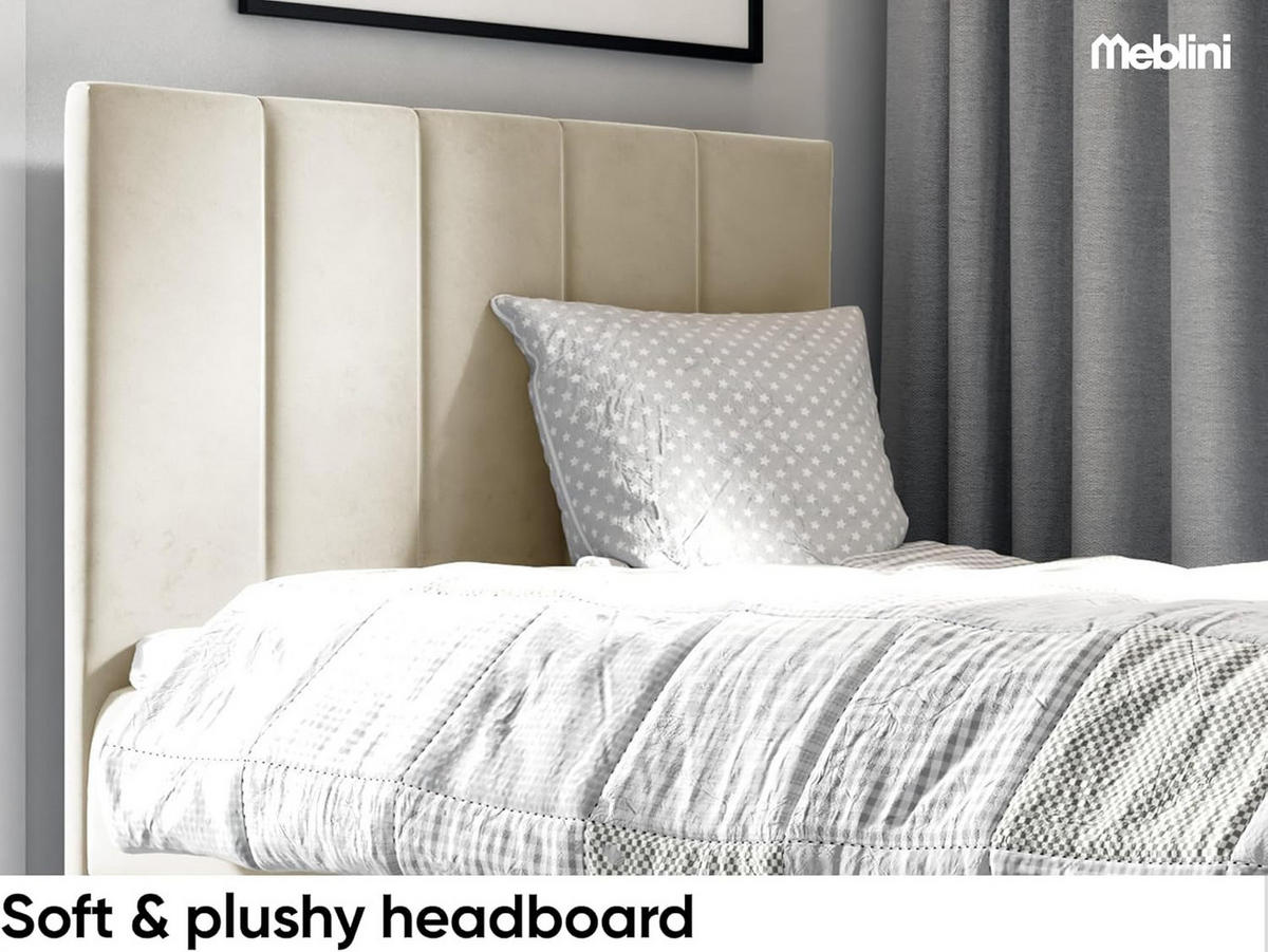 KINDERBETT MAYA 1 - Beige/Weiß, Holzwerkstoff (102/208cm) - Meblini