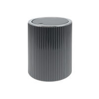 MINI-KOSMETIKEIMER 1,5 Liter, GAVELLO grau, Kunststoff - Grau, Kunststoff (12.5/16.3/12.5cm) - bremermann