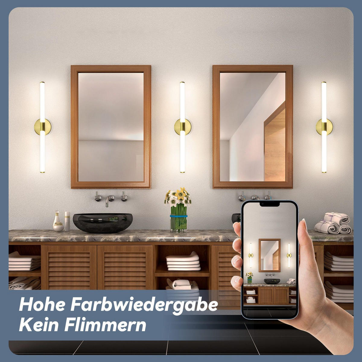 SPIEGELLEUCHTE Allen II 60/12/6.6cm - Goldfarben, Metall (60/12/6.6cm) - Nettlife