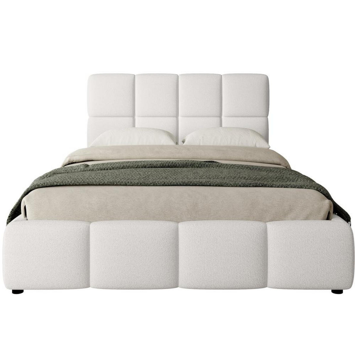POLSTERBETT Nostro mit Bettkasten 180x200 cm beige - Beige/Schwarz, Textil (180/200cm) - Beautysofa