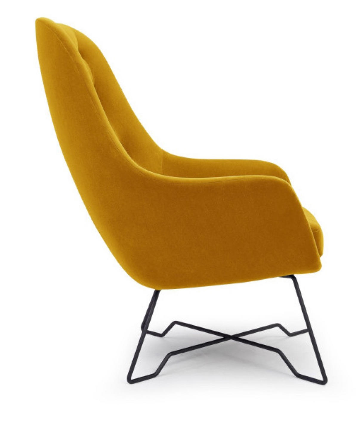 SESSEL Senfgelb ENZO Gepolstert Mit Gepolstertem Rückenlehne - Orange, Textil (72.5/101.5/83cm) - Sepro Meble