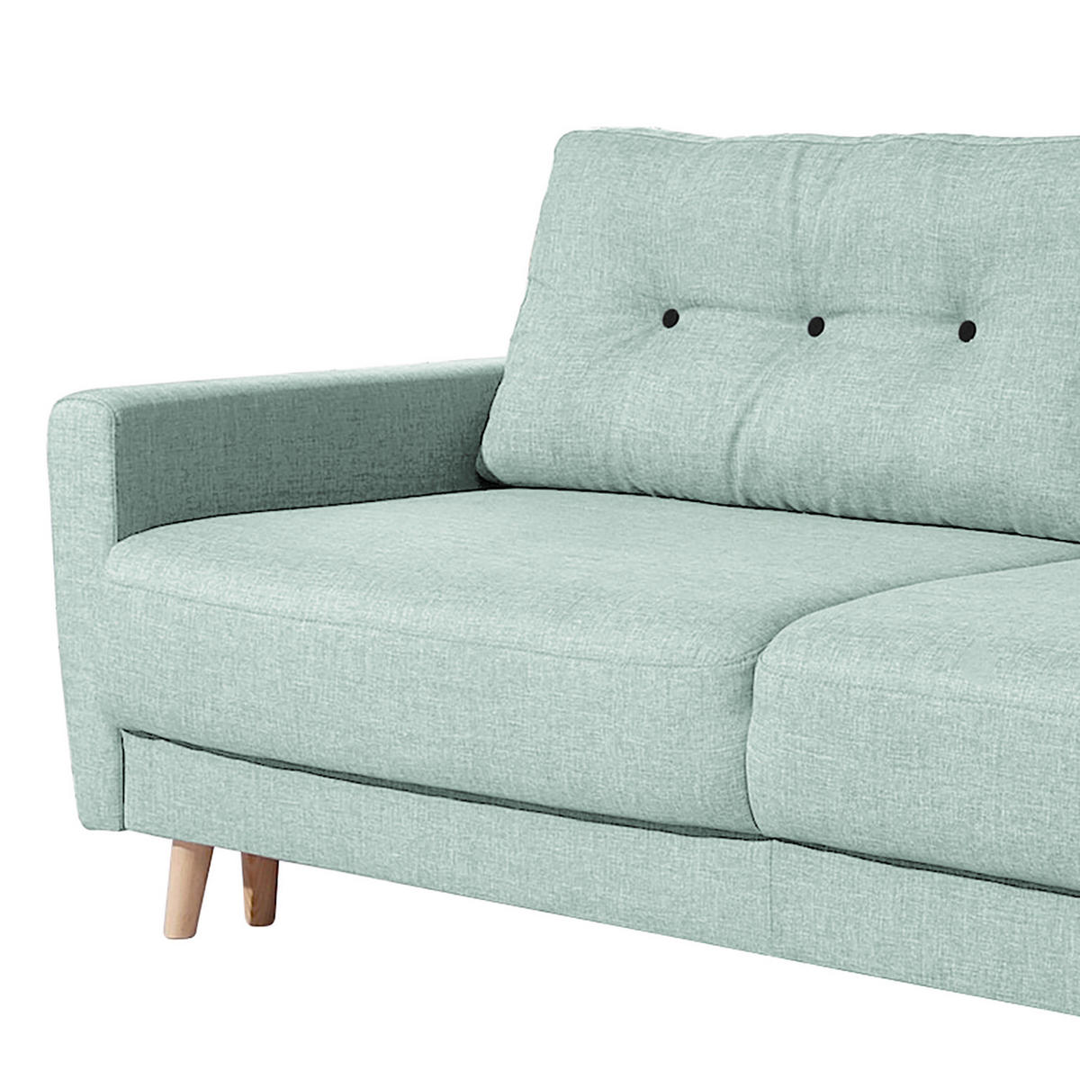 3-SITZER SOFA - Grau, Holz (220/90/90cm) - home24
