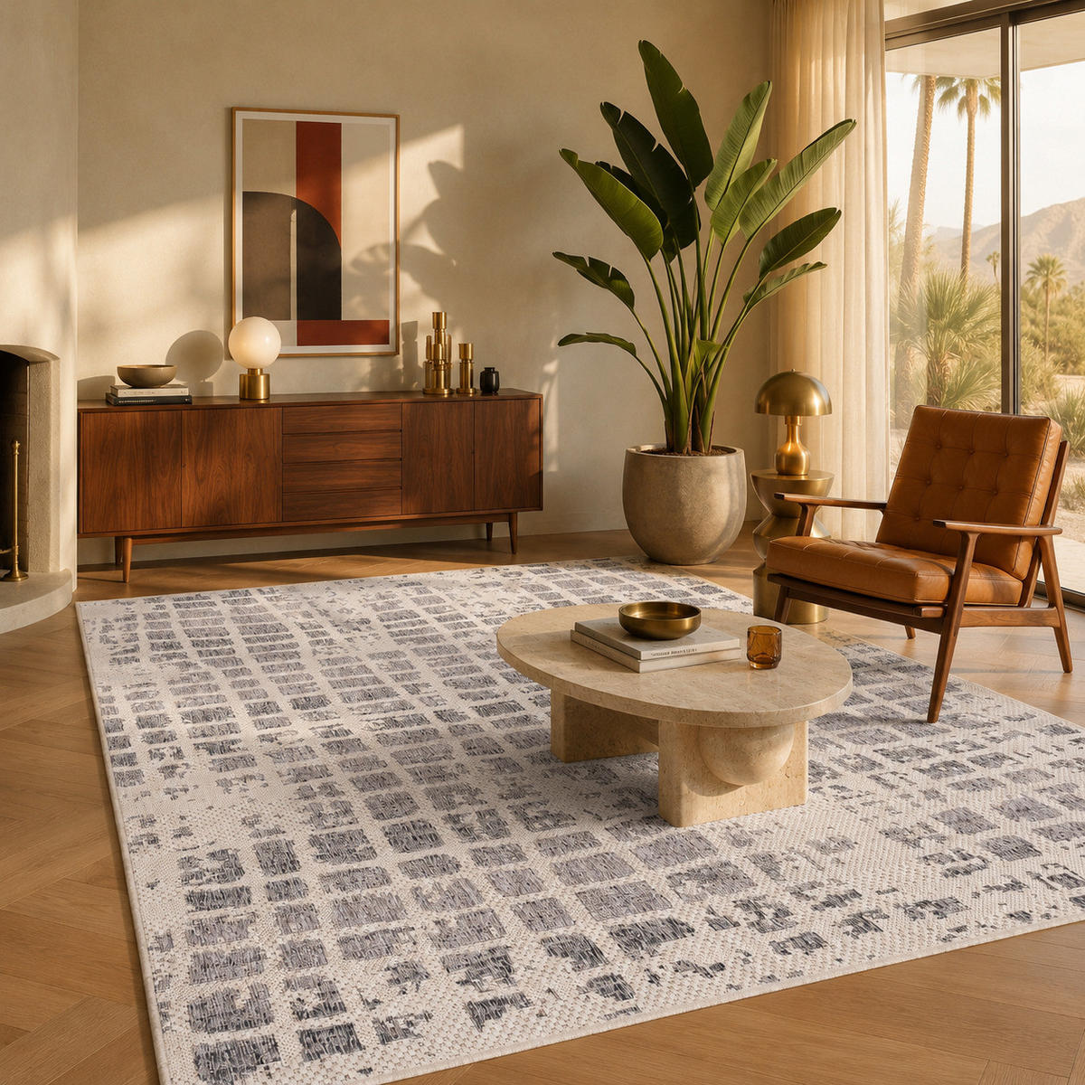 IN- UND OUTDOOR TEPPICH CARPETTO - Grau, Textil (200/285cm) - Pergamon