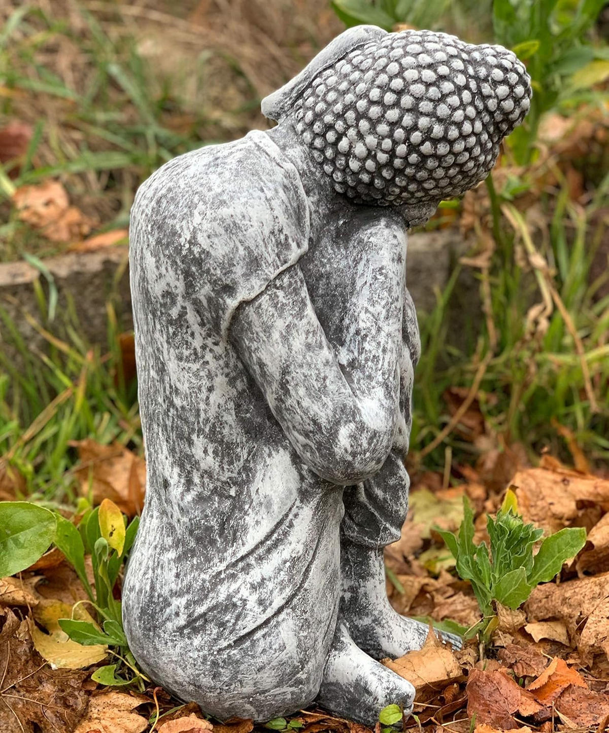 STEINFIGUR träumender Shiva Steinfigur frostfest - Grau, Stein (22/38/20cm) - stoneandstyle