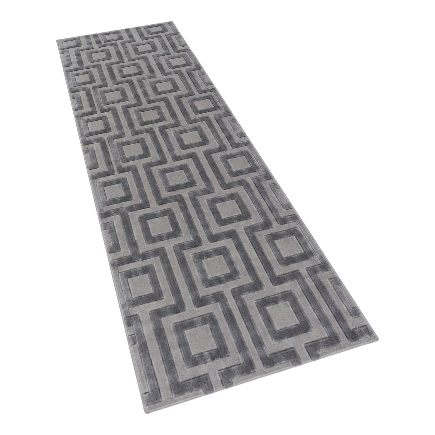 KURZFLORTEPPICH 80/250 cm Tinos 574 - Anthrazit, Kunststoff (80/250cm) - Paco Home