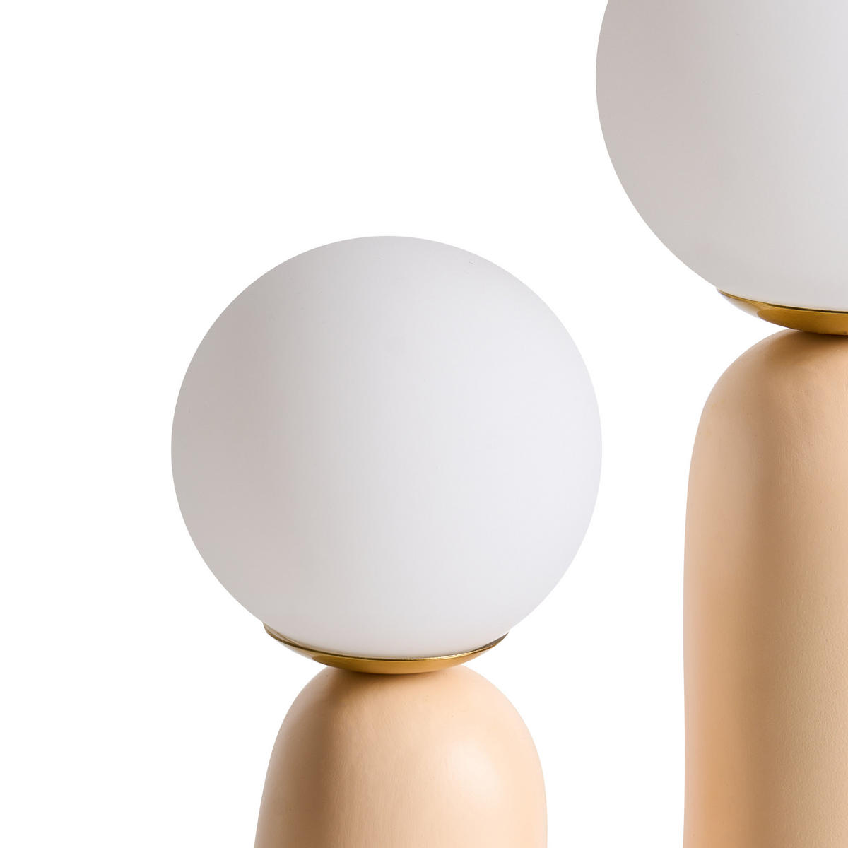 TISCHLAMPE Beige Tulun - Beige/Weiß, Kunststoff (16/16/40cm) - Beliani