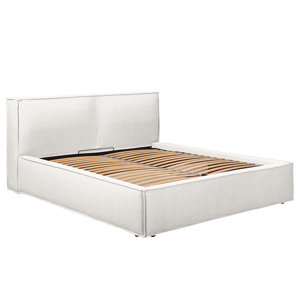 POLSTERBETT - Weiß, Textil (160/200cm) - home24