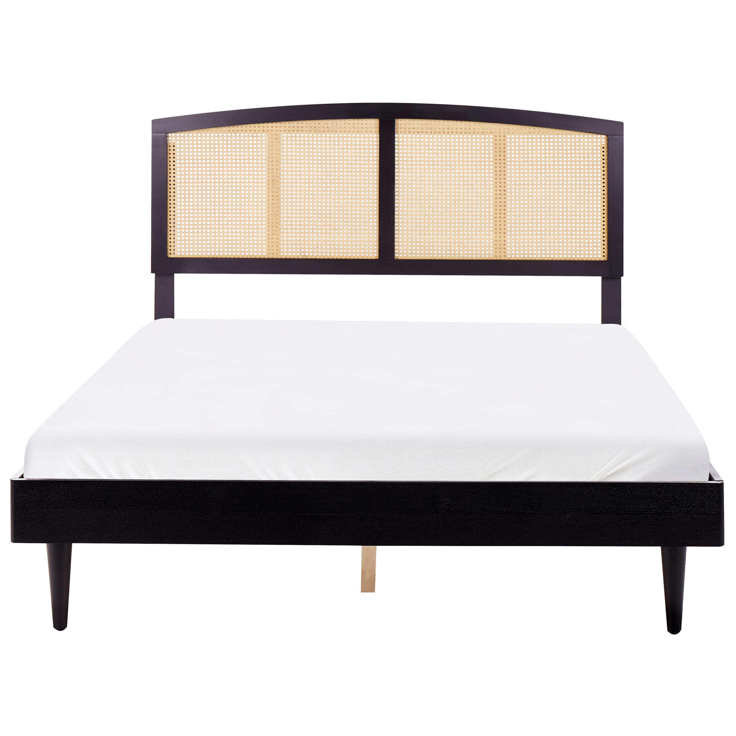 BETT mit Lattenrost 160x200 cm Schwarz Varzy - Schwarz, Holz (160/200cm) - Beliani