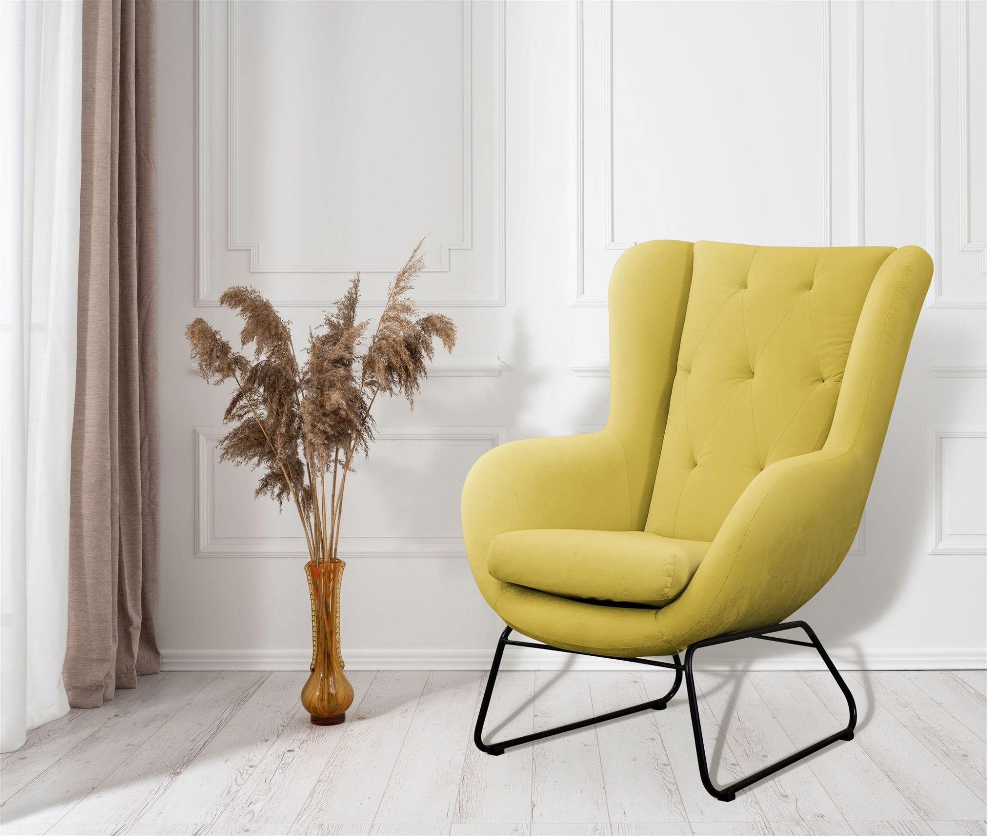 SESSEL Artemis In Kronos - Gelb, Holzwerkstoff/Textil (80/105/100cm) - Fun Möbel