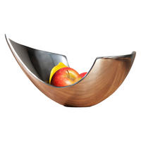 DEKOSCHALE ONDA Aluminium silberfarben - Silberfarben, Metall (24cm) - DESIGN DELIGHTS