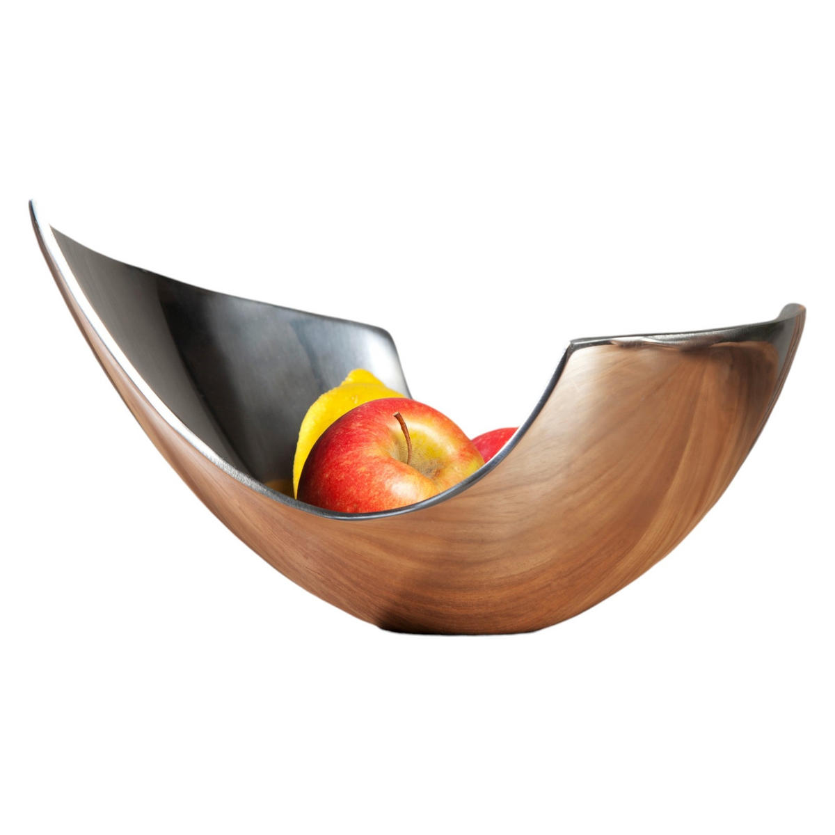 DEKOSCHALE ONDA Aluminium silberfarben - Silberfarben, Metall (24cm) - DESIGN DELIGHTS