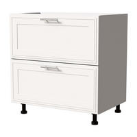 SCHUBLADENUNTERSCHRANK Salo D2/80 Weiß / Weiß Matt 80 / 50 / 82cm - Blum Teilauszug - Weiß, Holz/Holzwerkstoff (80/82/50cm) - Feldmann-Wohnen
