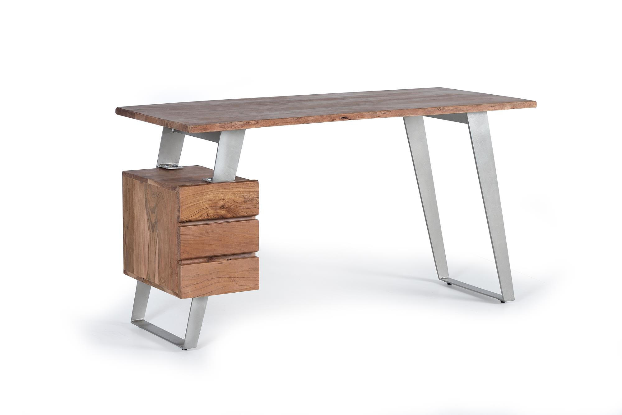 SCHREIBTISCH aus Akazienholz - Braun, Holz (147/63/80cm) - Giner y Colomer