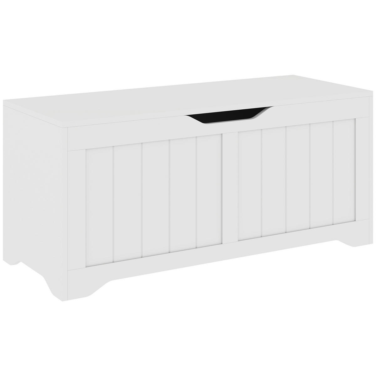 TRUHENBANK Weiß 100/40/45 cm - Weiß, Holzwerkstoff/Kunststoff (40/45/100cm) - PANGIVO