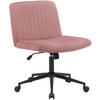 DREHSTUHL Samt pink - Pink/Schwarz, Textil/Metall (62/86/65cm) - CLP