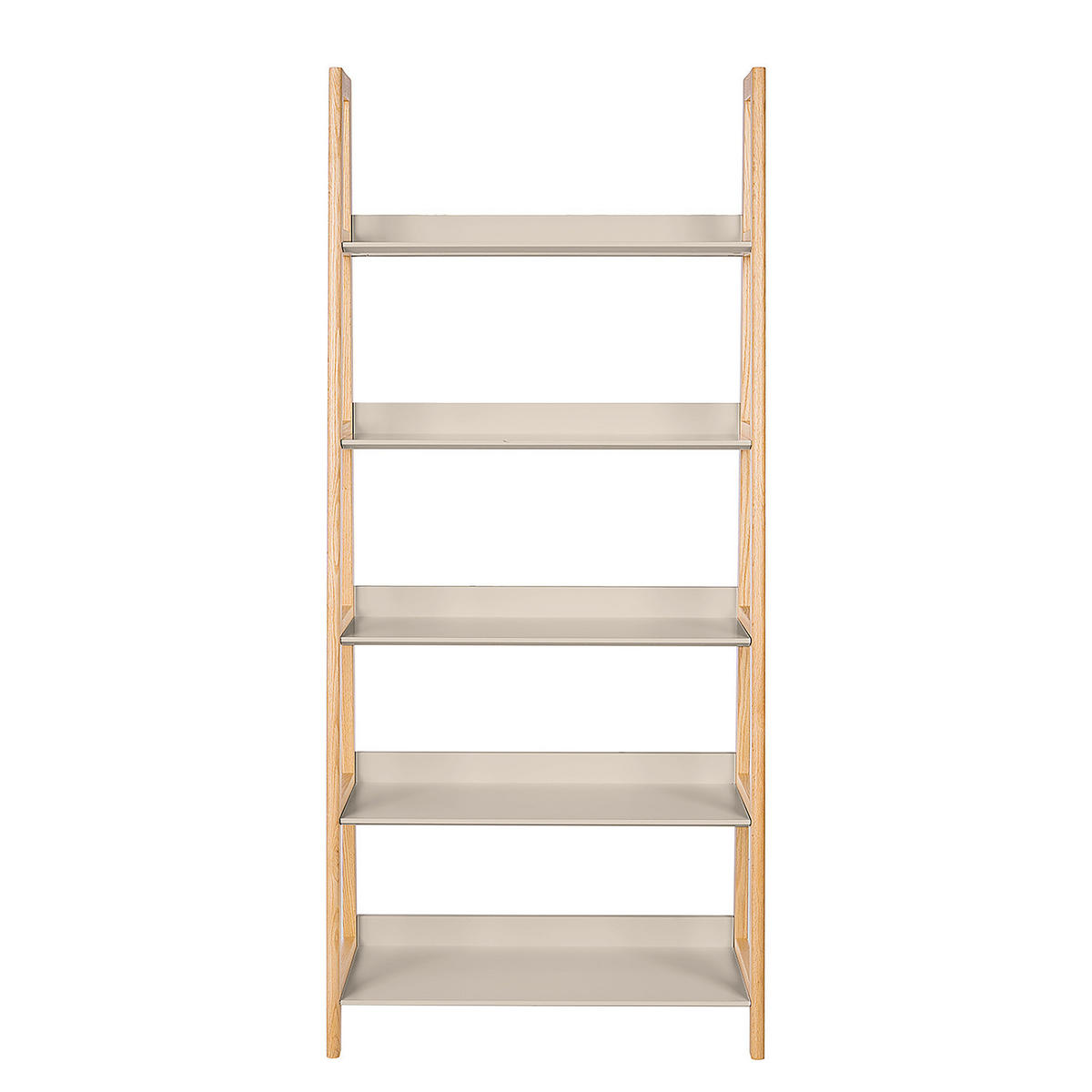 LEITERREGAL - Holzwerkstoff / Teilmassivholz - Taupe, Holz/Holzwerkstoff (80/180/40cm) - home24