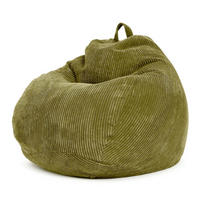 SITZSACK Indoor "Scoop" 90x110cm - Cord - Grün, Textil (90/110/90cm) - Green Bean