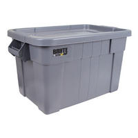 AUFBEWAHRUNGSBOX Mit Deckel und Griffen 75,5 Liter Grau - Grau, Metall (44.1/38.4/70.7cm) - PROREGAL