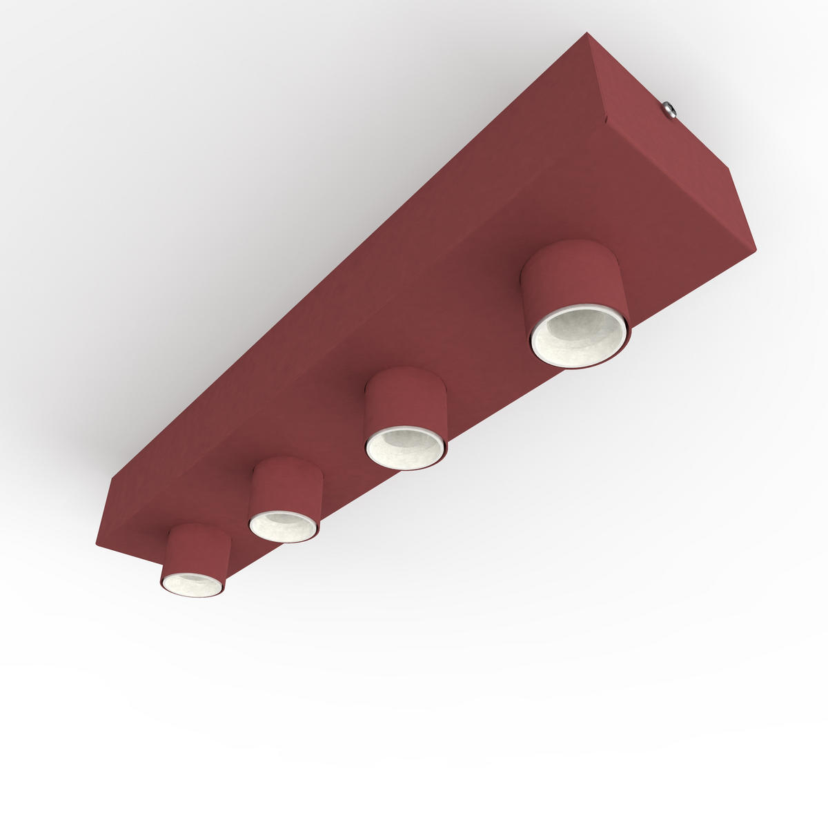 DECKENLEUCHTE - Rot, Metall (10/45/7.5cm) - Lumicom