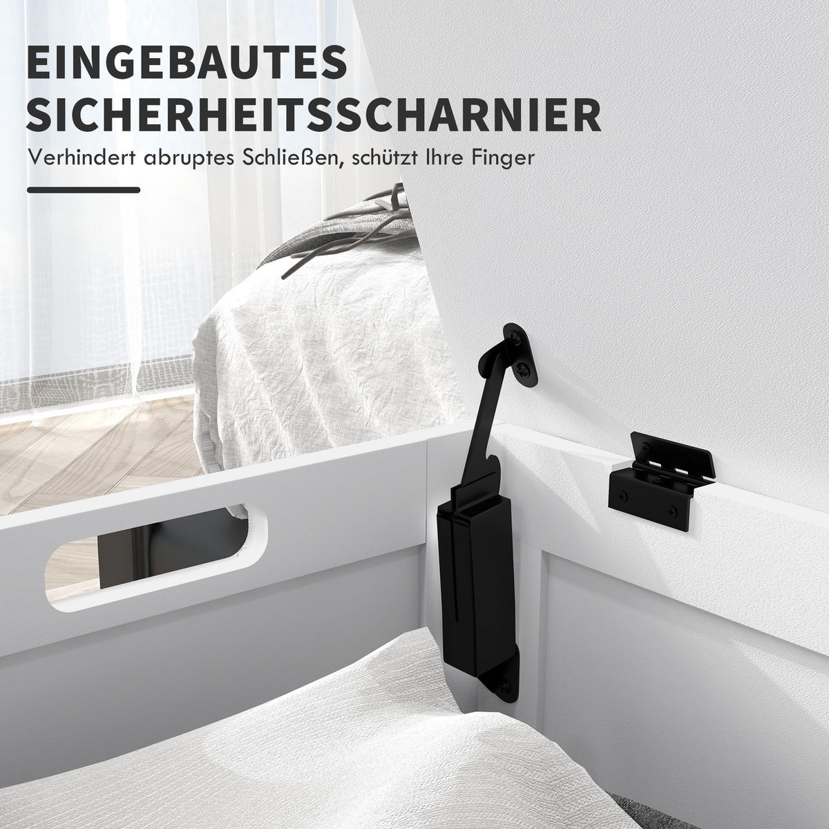 AUFLAGENBOX, MDF, Weiß, 81 x 40 x 46 cm - Weiß, Holzwerkstoff (40/46/81cm) - HOMCOM
