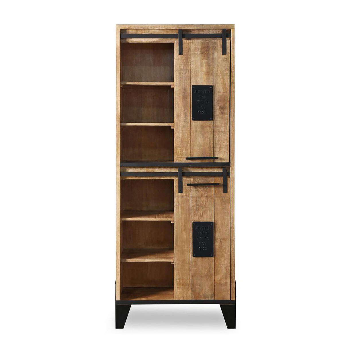 MASSIVER HOCHSCHRANK - Akazie massiv - Akaziefarben, Holz (75/192/35cm) - home24