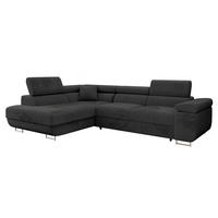 ECKSOFA Torezio, Seite: Links - Schwarz, Holz/Textil (274/203cm) - MIRJAN24