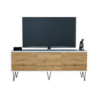 TV-BOARD Elisa, Lowboard mit Push-to-Open, Made in Germany, Moderner Fernsehschrank, Weiß matt/Eiche Evoke (152,5 x 60,5 x 37 cm) - Eiche Wotan, Holzwerkstoff (152.5/60.5/37cm) - InnoFurn