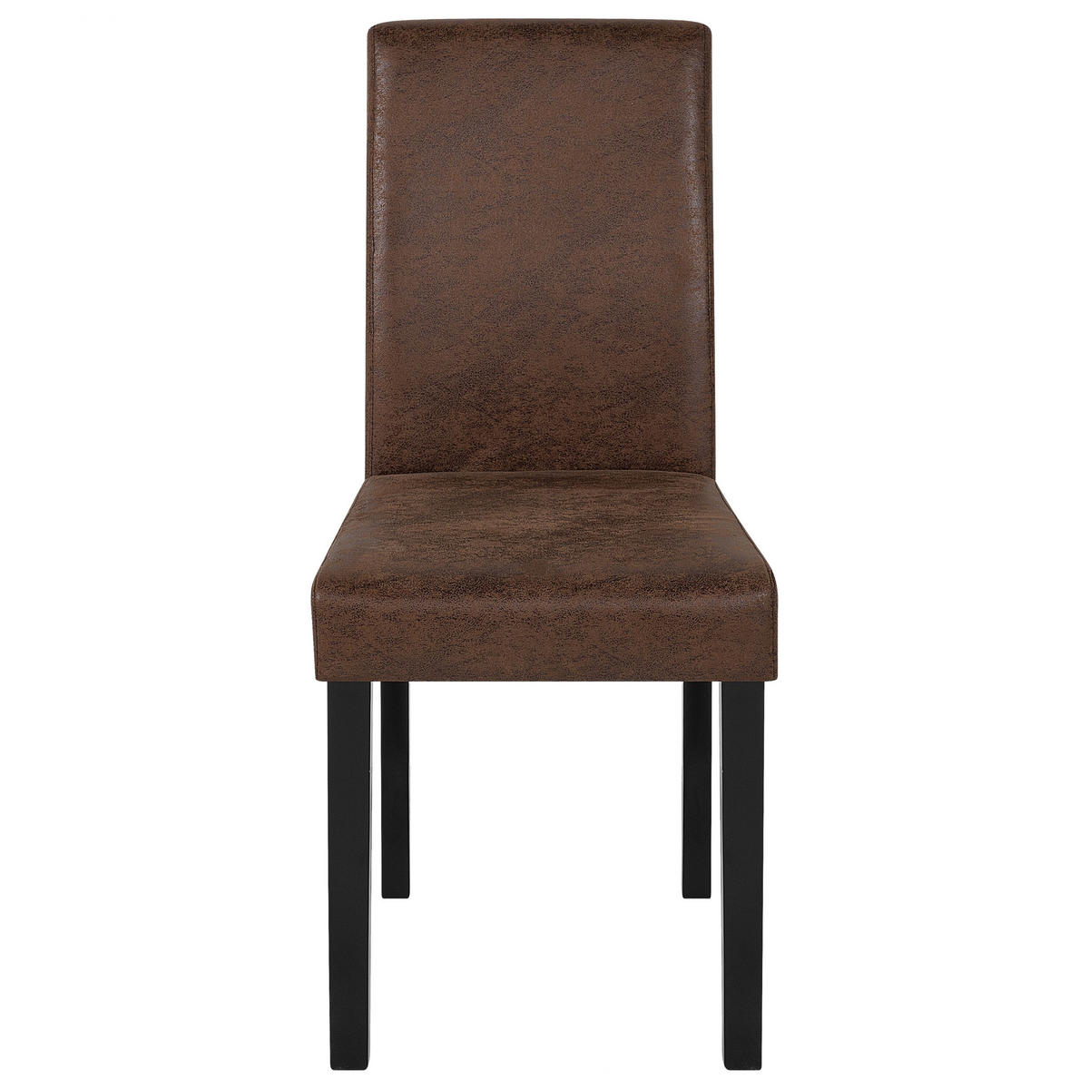 STUHL 2er-Set Kunstleder Braun Broadway - Braun, Holz/Textil (42/93/59cm) - Beliani