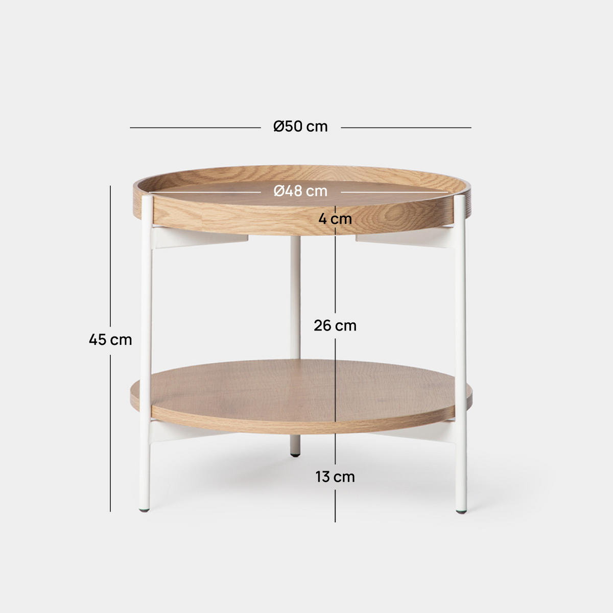 BEISTELLTISCH Dan Natürlich 50 cm x 45 cm - Naturfarben, Holzwerkstoff (50/50/45cm) - Klast Home