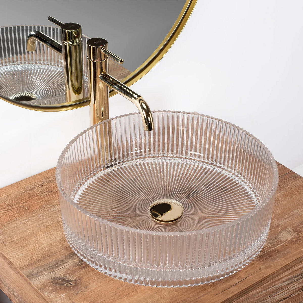 AUFSATZWASCHBECKEN Rea Ingrid Transparent - Transparent, Keramik (40/13/40cm) - REA