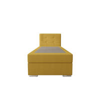 BOXBETT ZILANO 1 mit Matratze H3 und Topper 90x200 Cosmic 120 rechts - Gelb, Holz/Textil (90/200cm) - Bedante