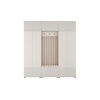 GARDEROBE Ritmo version 3 mit POLSTERPANEELEN BEIGE - Beige, Holzwerkstoff (210/225/40cm) - Jerpax