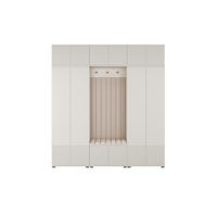GARDEROBE Ritmo version 3 mit POLSTERPANEELEN BEIGE - Beige, Holzwerkstoff (210/225/40cm) - Jerpax