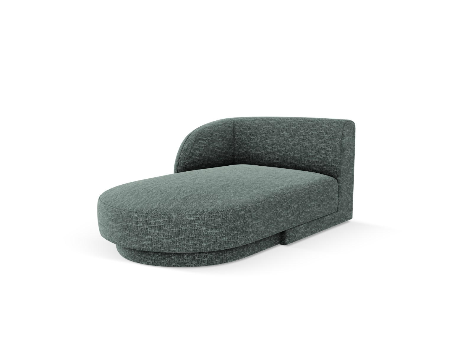 CHAISELONGUE links Miley aus Chenille-Stoff petrol - Petrol, Textil (90/70/156cm) - Micadoni