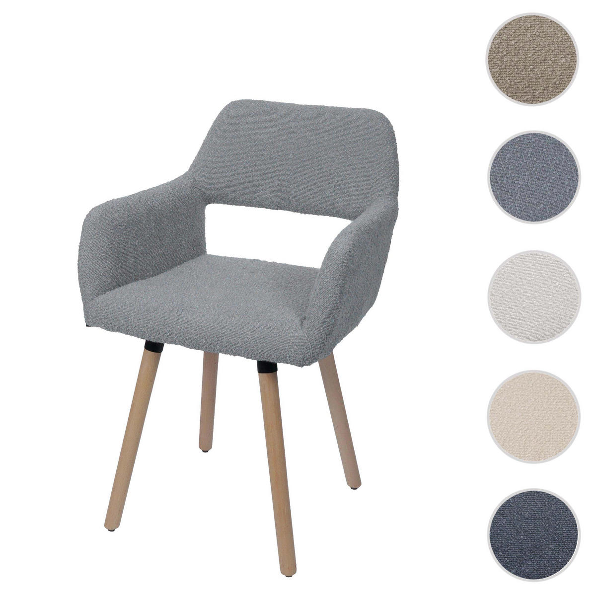 ESSZIMMERSTUHL Grau - Grau, Textil (56/80/53cm) - MCW