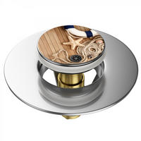 WASCHBECKENSTÖPSEL Pop-Up Maritime - Beige, Metall (6/4/5cm) - Sanilo