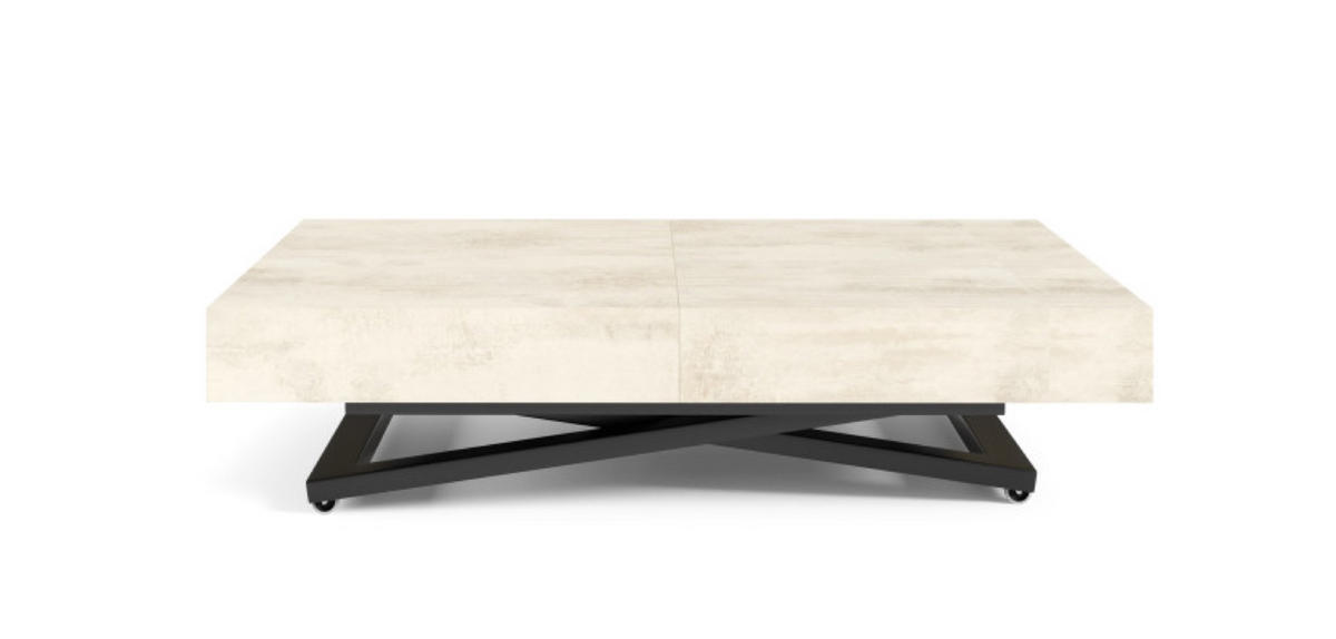 TISCH Weiß SIENNA Modern U-Förmige Beine Chromix - Weiß, Holzwerkstoff (80/80/80cm) - Sepro Meble
