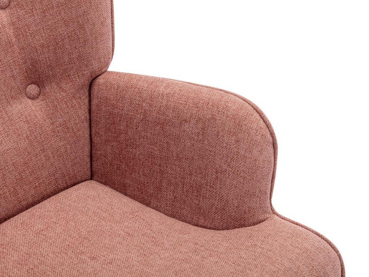 SESSEL - Stoff - Rosa - VATELY - Pink, Textil (78/95.5/69cm) - Vente-Unique